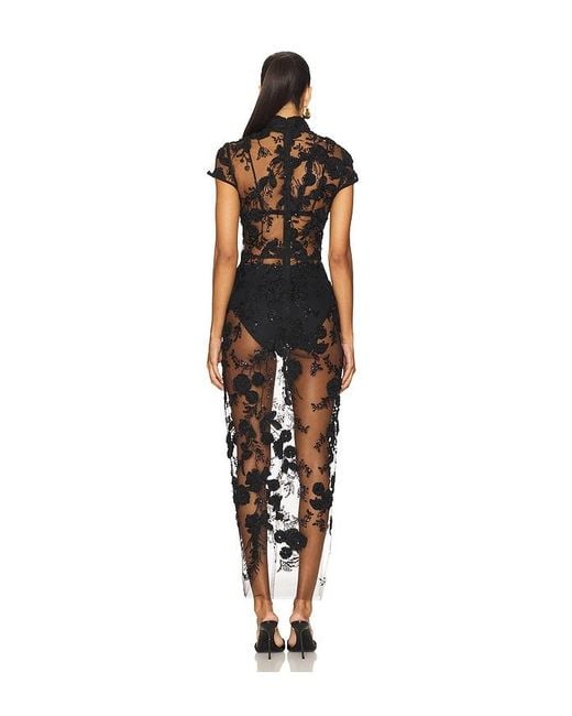 SAU LEE Black Charlize Dress