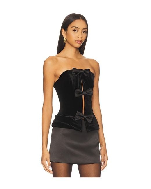 MORE TO COME Black Mariah Strapless Top