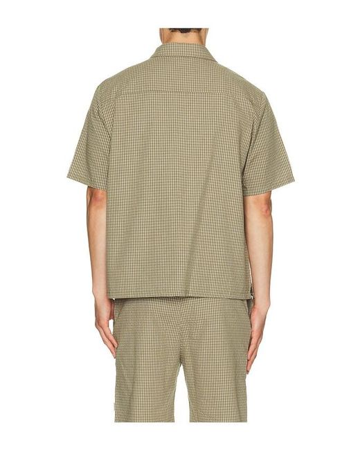 BOUND Natural Gingham Cropped Shirt for men