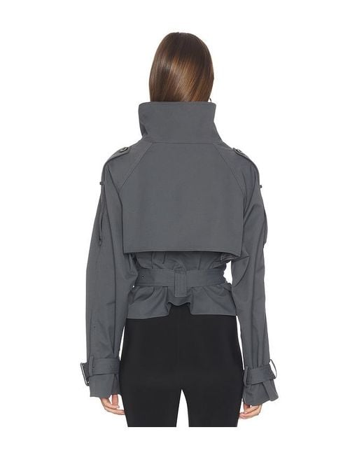 Lioness Gray Blanc Cropped Trench