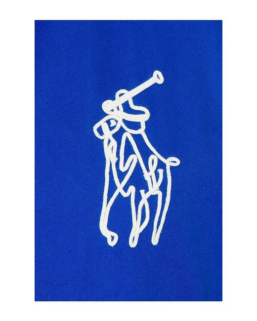 Polo Ralph Lauren Blue Heritage Twill Windbreaker Jacket