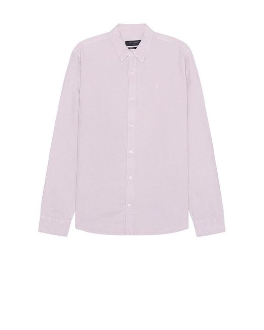 AllSaints Pink Laguna Long Sleeve Shirt for men