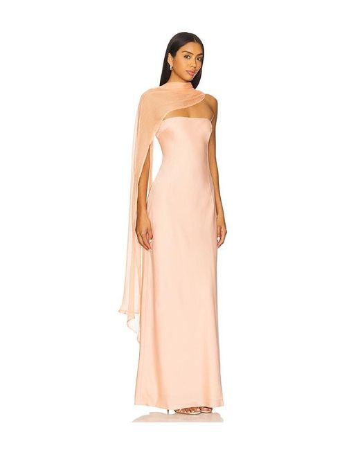YELLOW THE LABEL White Vitoria Cape Dress