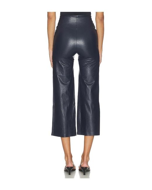 Commando Blue Faux Leather Cropped Pant