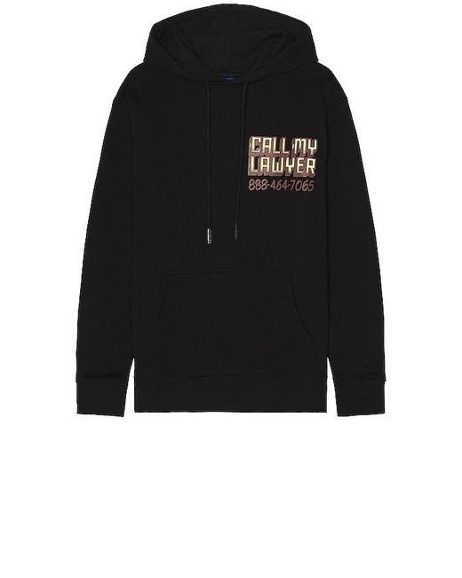Market Black Call My Lawyer Sign Hoodie for men