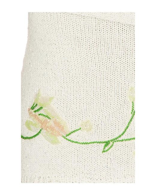 Asta Resort White Gisele Mini Embroidered Dress