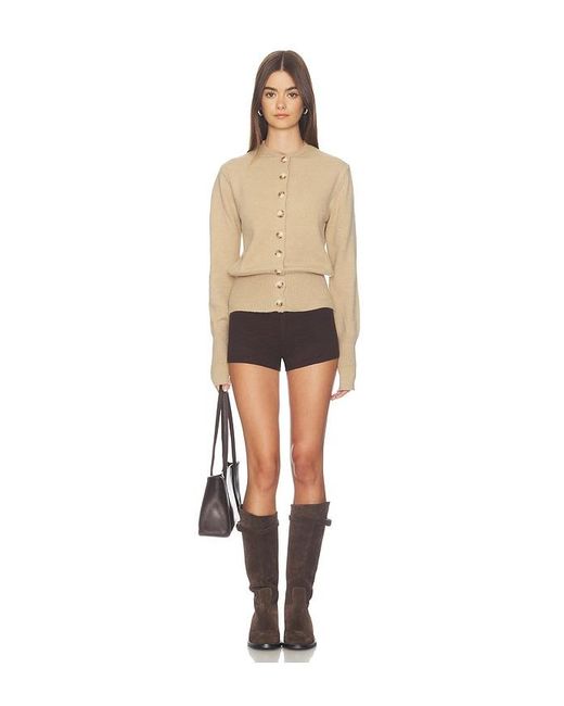 ALL THE WAYS Natural Brittany Button Up Sweater
