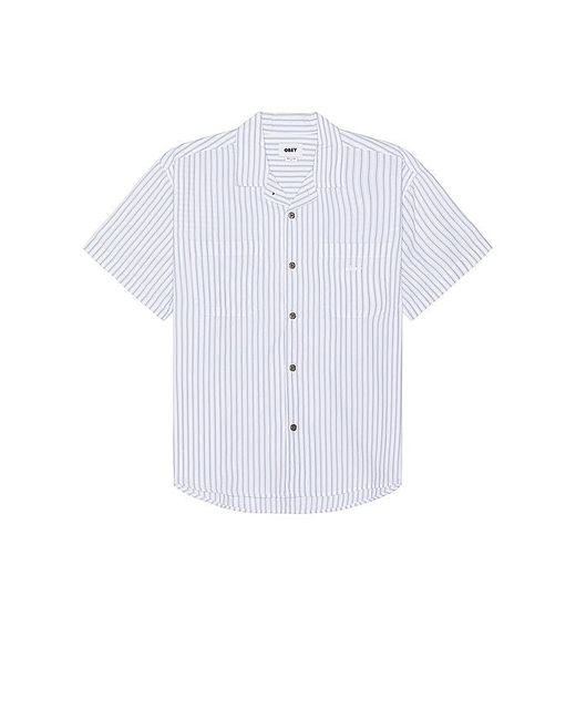 Obey White Bigwig Stripe Shirt for men