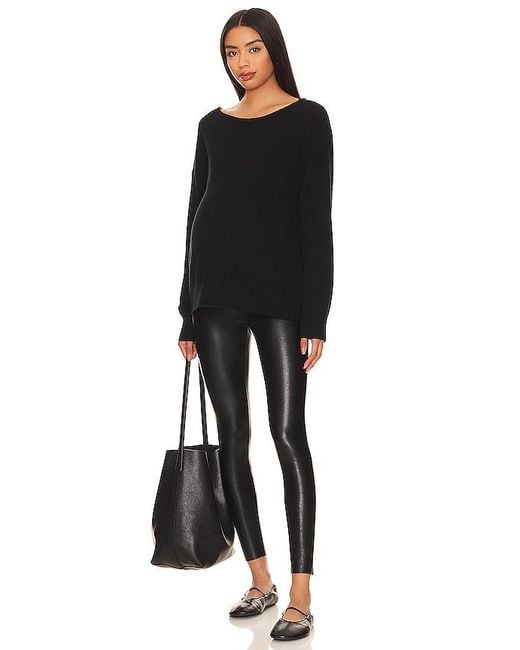 Commando Black Faux Leather Maternity Legging