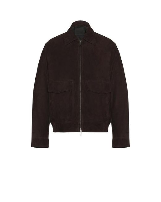 Theory Black Reece Aviator Bomber Jacket for men