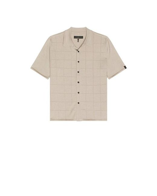 Rag & Bone Natural Window Pane Dalton Knitted Shirt for men