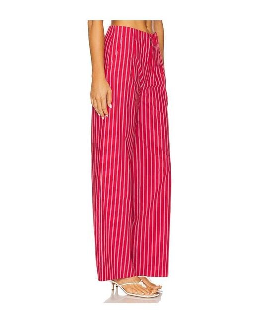 Line & Dot Red Claudine Pants