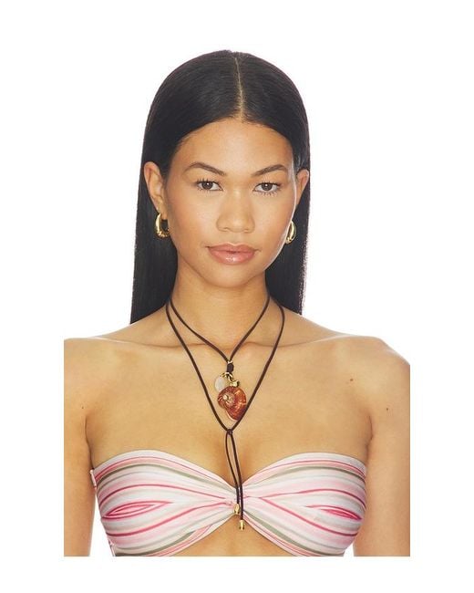 Eliou Blue Area Charm Wrap Necklace