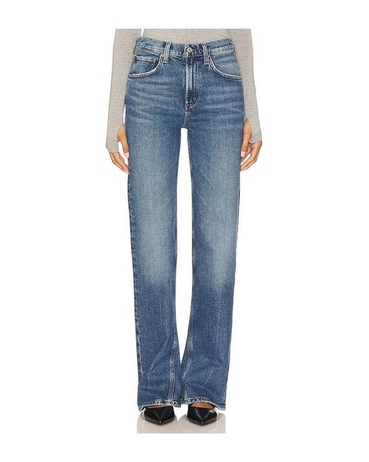 Agolde Blue Mid Rise Kick Boot Jeans