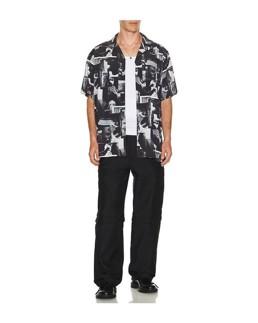 vowels Black Zip Off Cargo Pants for men
