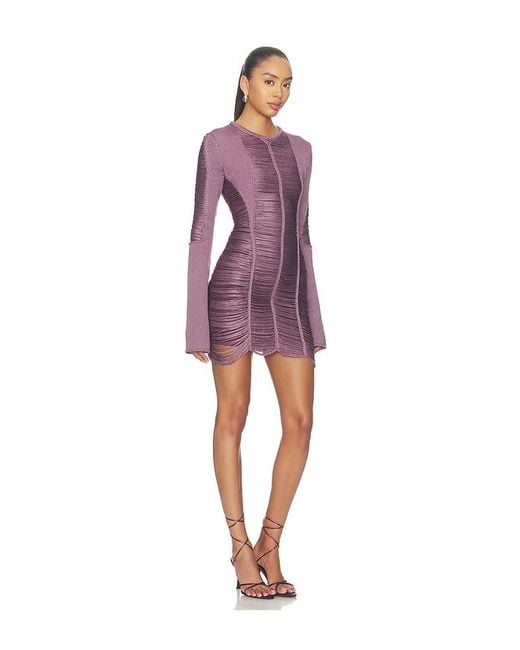 The Attico Purple Distressed Mini Dress