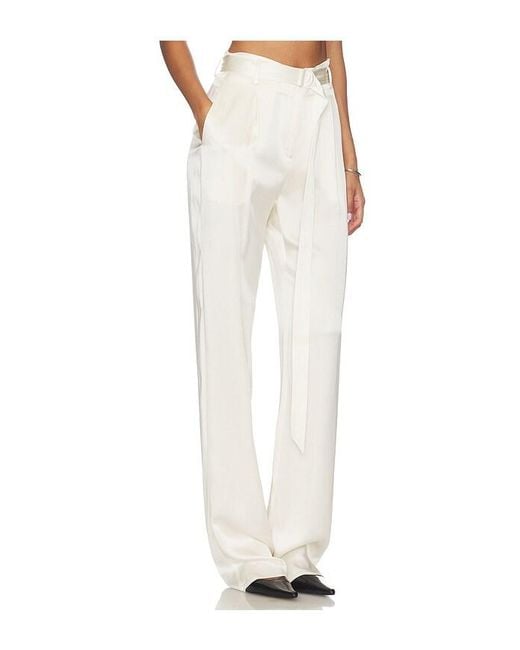 LAPOINTE White High Waisted Belted Pant