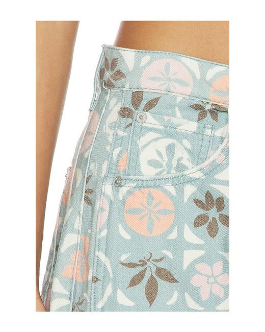Free People Blue X We The Free Good Luck Printed Barrel