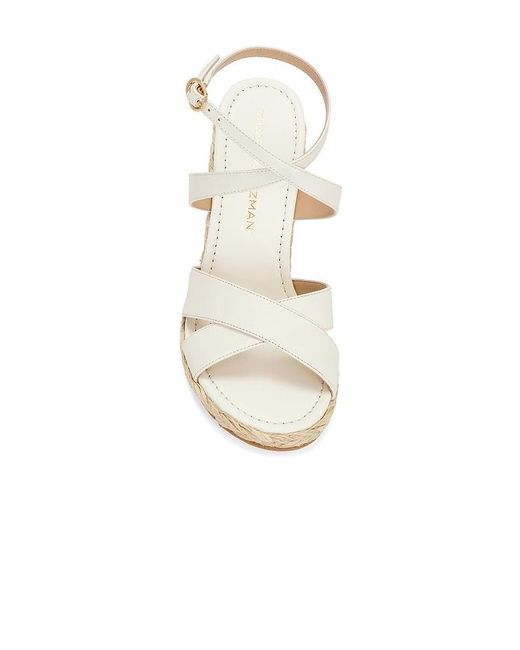 Stuart Weitzman White Alyssa Wedge Sandal