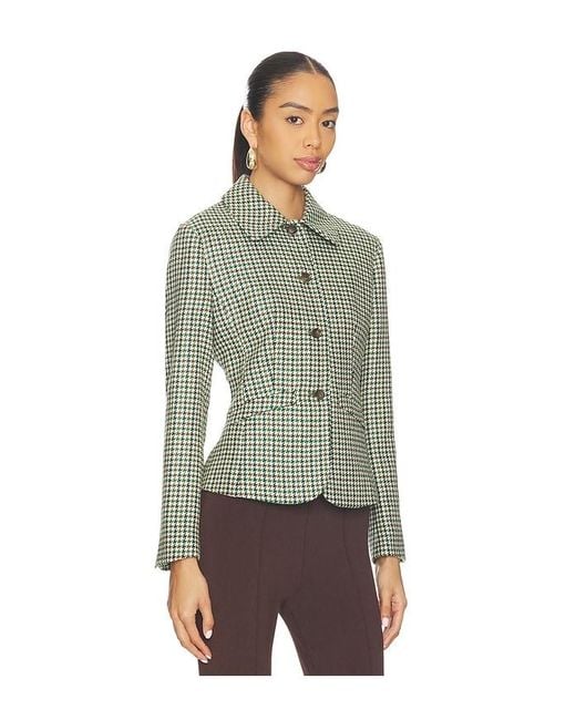 La Ligne Green Houndstooth Jacket