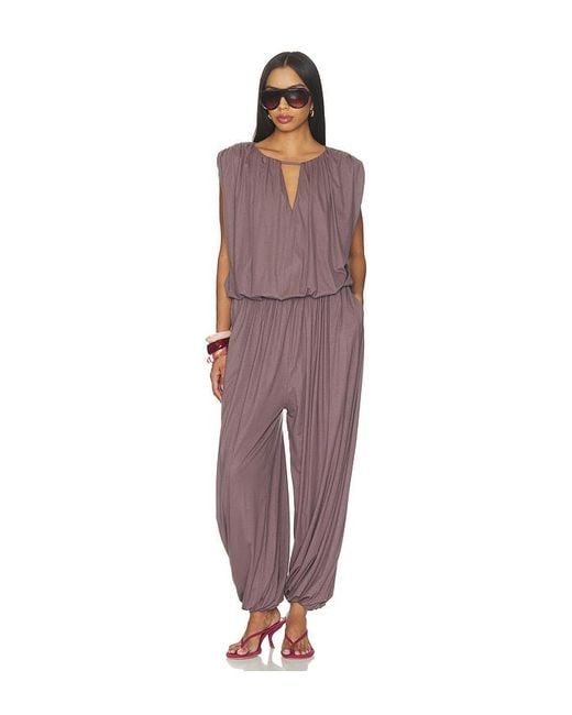 Line & Dot Purple Diane Draped Knit Pants