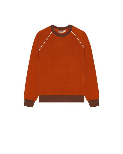 Rhythm Orange Pipe Polar Crewneck Pullover for men