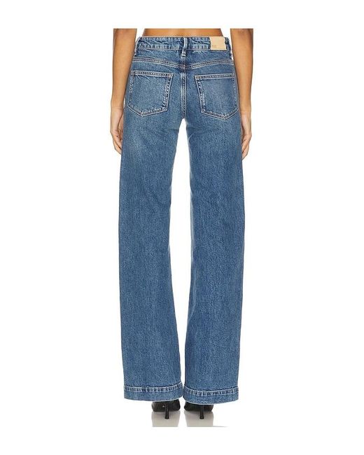 PAIGE Blue Leenah Wide Leg Jeans