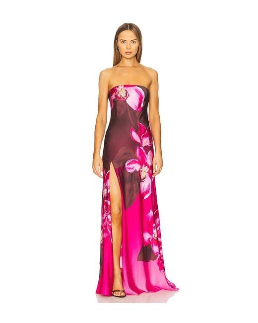 retroféte Pink Kleid Aus Seide Aiyanna