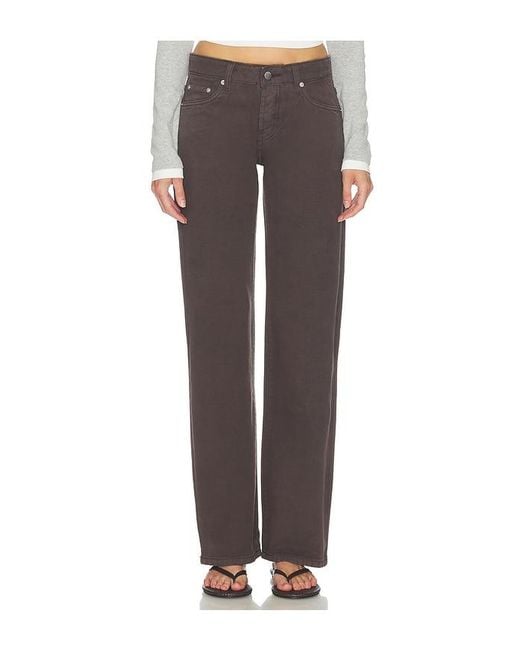 St. Agni Brown Canvas 90s Low Rise Jeans