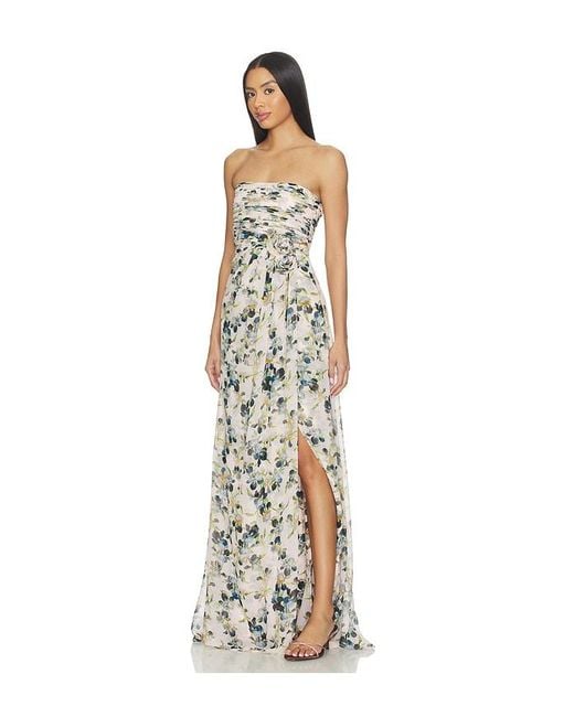 Cinq À Sept White Trailing Iris Magy Gown
