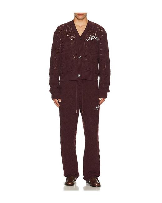 Honor The Gift Red Cable Knit Pant for men