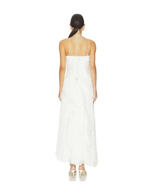 AMUR White Lorelie Halter Gown