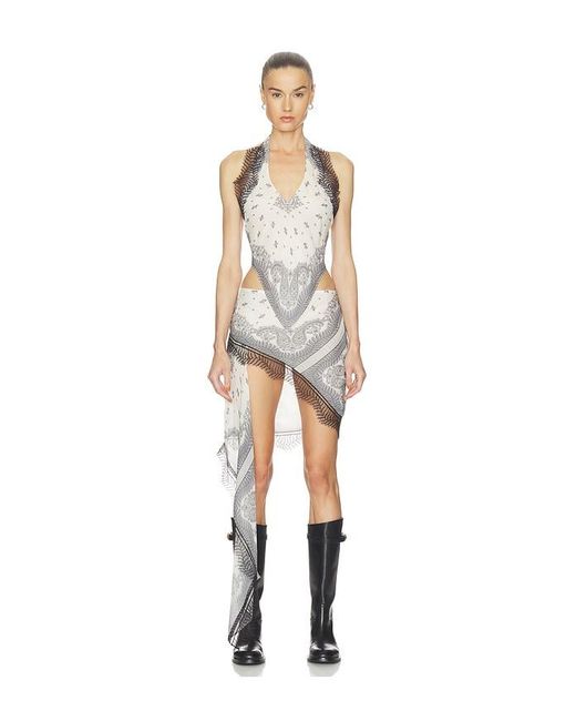Halo White Split Bandana Top