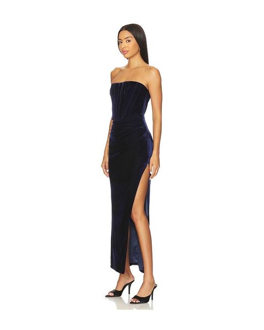 Bardot Black X Revolve Everlasting Velour Midi Dress