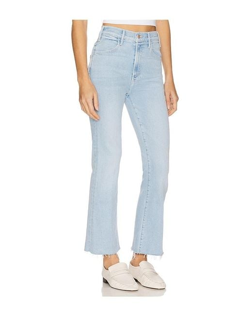 Mother Blue The Hustler Ankle Fray Jeans