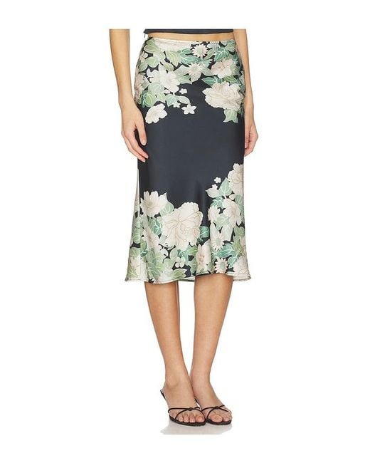 SAU LEE Multicolor Dara Midi Skirt