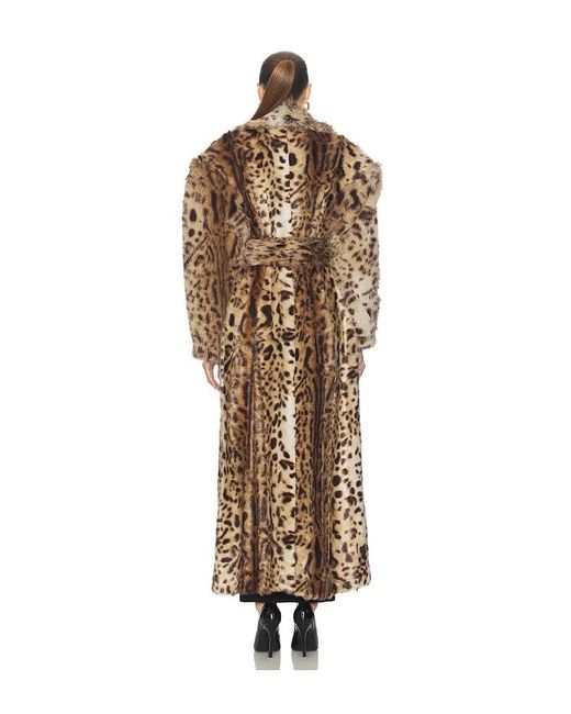 AKNVAS Multicolor Kassel Faux Fur Lynx Long Coat