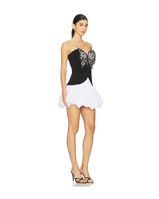 Minivestido Butterfly En Color Negro, Blanco Talla En PATBO de color White