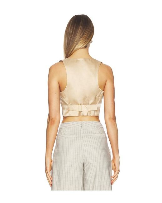 L'Agence White 'Agence Devony Plunge Neck Vest