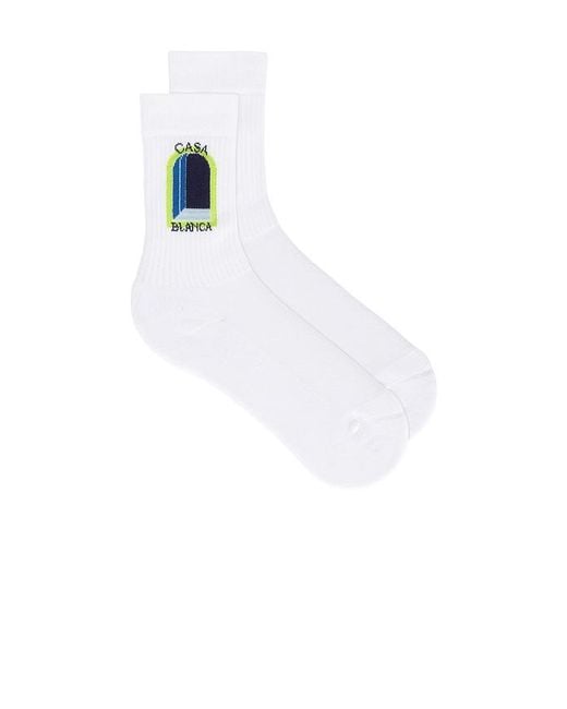 Casablanca White Gradient Arch Socks for men