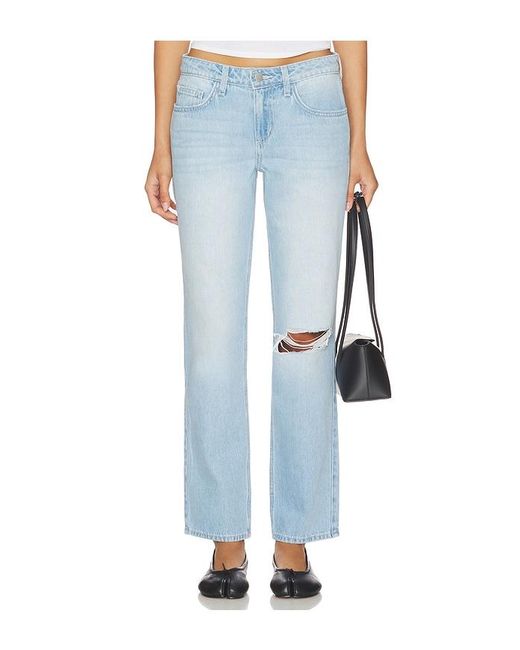 L'Agence Blue Nevia Low Rise Slouch Straight Jean