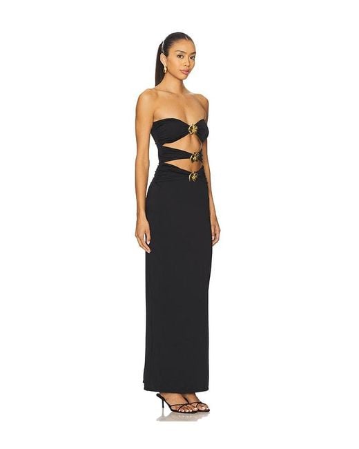 Cin Cin Black Rome Orchid Maxi Dress