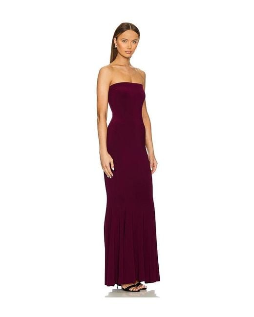Norma Kamali Red X Revolve Strapless Fishtail Gown
