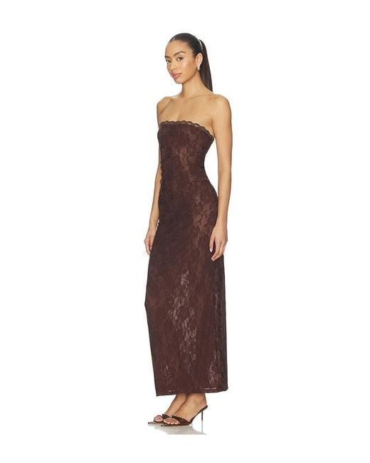 superdown Brown Sonnet Cutout Maxi Dress