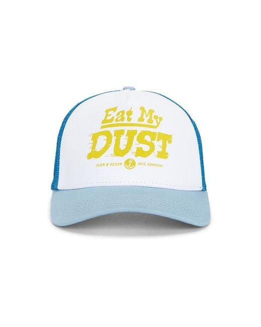 Iron & Resin Blue Eat My Dust Hat for men