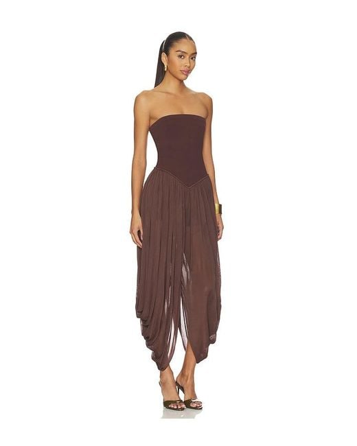 Et Ochs Brown Harris Knit Jumpsuit