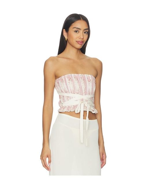 V. Chapman Multicolor Sadie Strapless Top