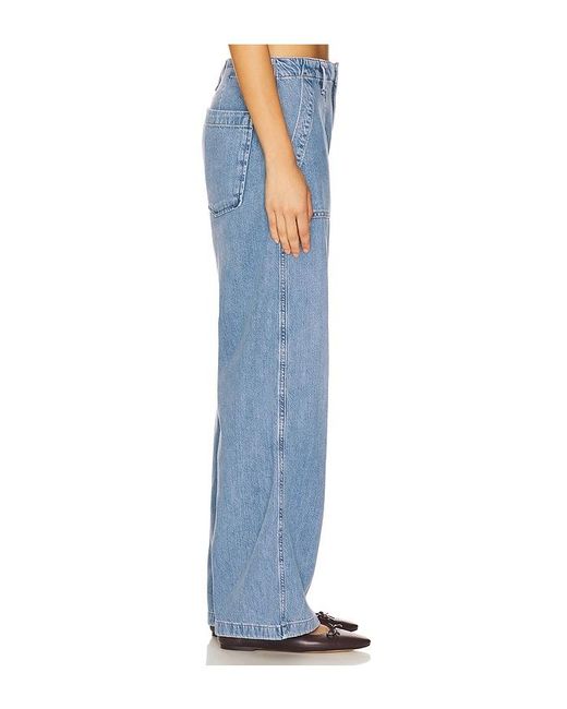 GOOD AMERICAN Blue Lite Linen Denim Pants