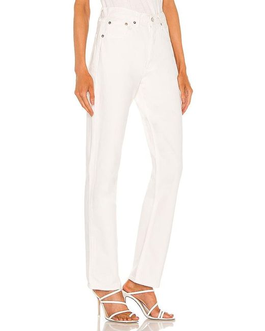 Lana Straight Jeans En Color Blanco Talla (También En 33, 34) Agolde de color White