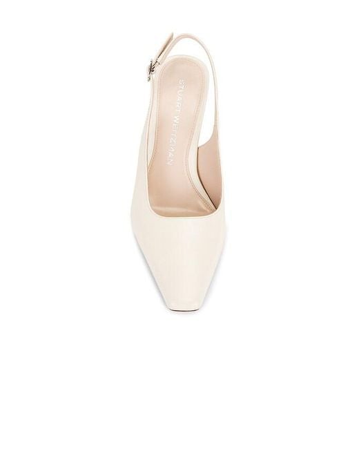 Stuart Weitzman White Pumps Stassi Slingback 85